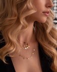 ELENA 18KT SIEBEN PLATTEN HALSKETTE - MANG - LUXURY -