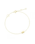 Armband Gelbgold Mini-Krone Maman Herz Charm Les Petits verstellbar