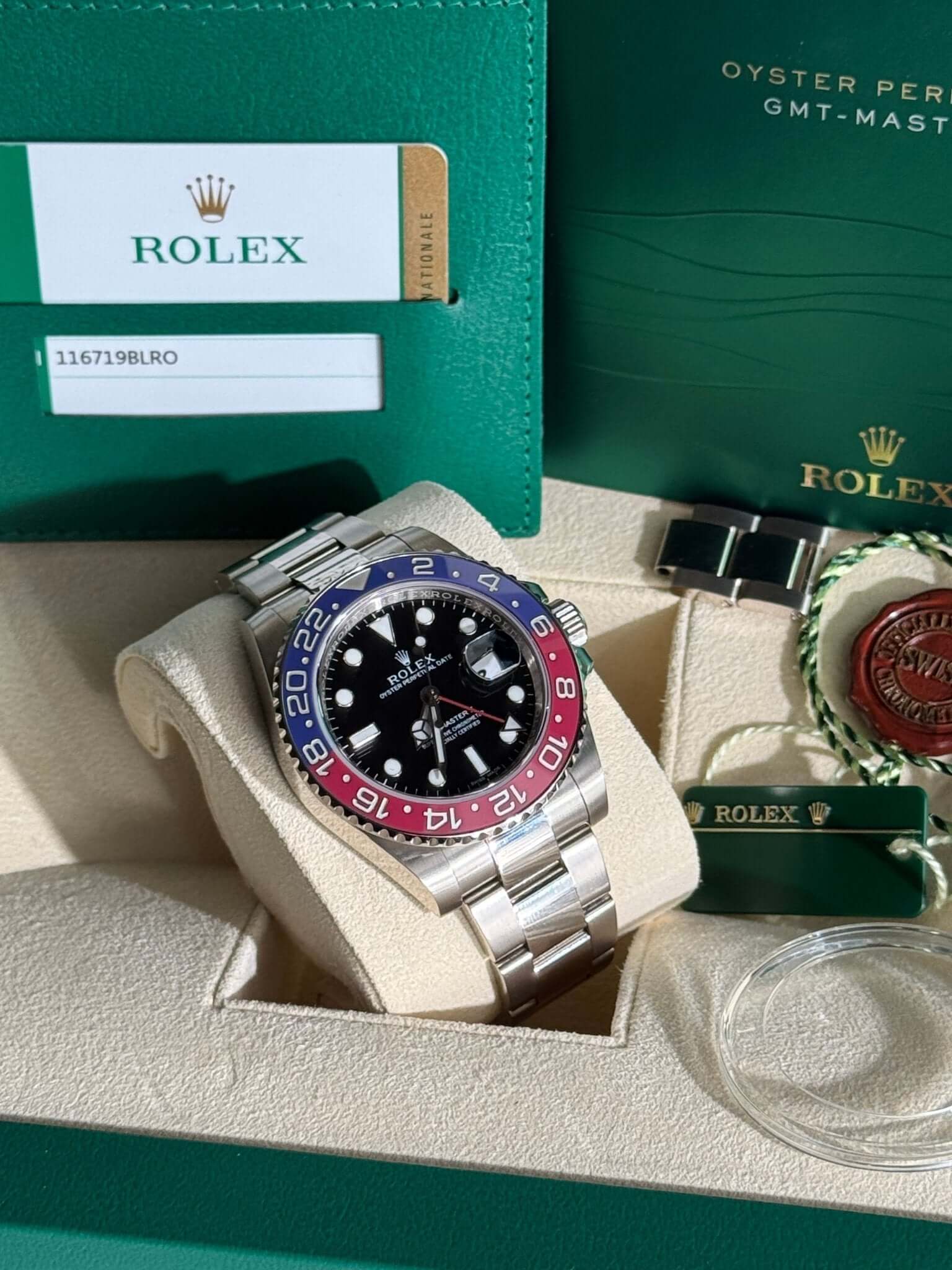 Rolex GMT-Master II Pepsi 116719BRLO Weißgold Sammlerstück 2016