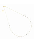 Halskette 18 Karat Gelbgold schwarze Diamanten Maman Herz Charm verstellbar