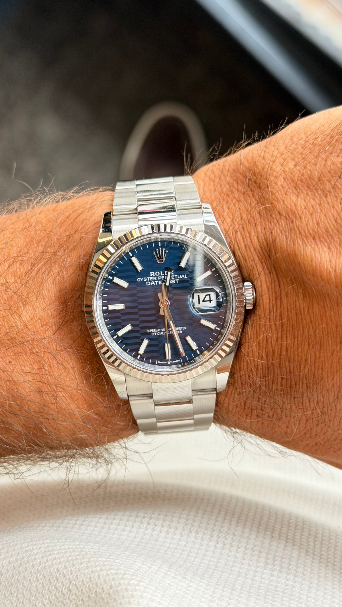 Rolex Datejust Blue Motif Oyster 36mm 2022