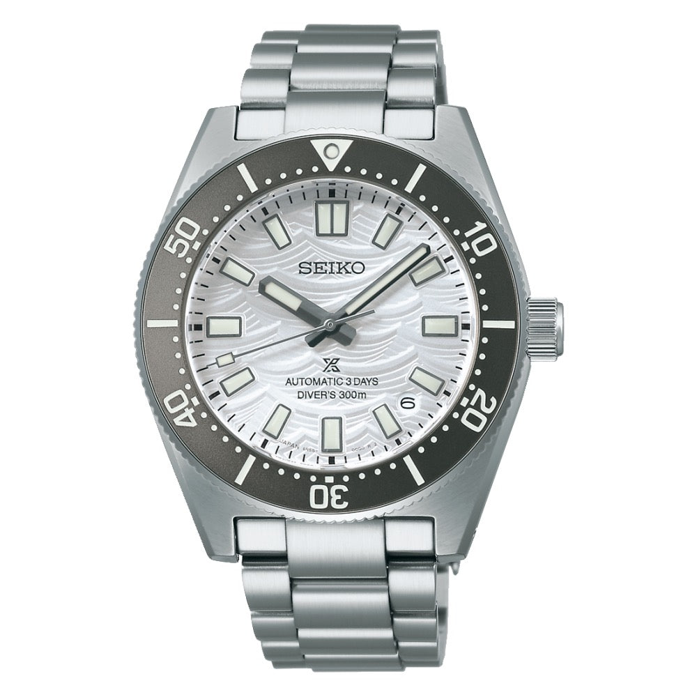 Seiko SPB511J1 Herrenarmbanduhr – Prospex 60th Anniversary Limited Edition mit Edelstahlgehäuse, Automatikwerk, silbernem Zifferblatt und limitierter Seriennummer