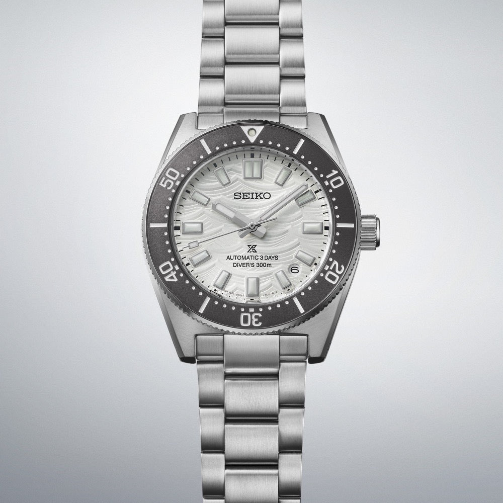 Seiko SPB511J1 Herrenarmbanduhr – Prospex 60th Anniversary Limited Edition mit Edelstahlgehäuse, Automatikwerk, silbernem Zifferblatt und limitierter Seriennummer