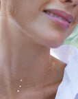 DIAMANT HALSKETTE 0,15 KARAT GELBGOLD - MANG - LUXURY - Maman et Sophie