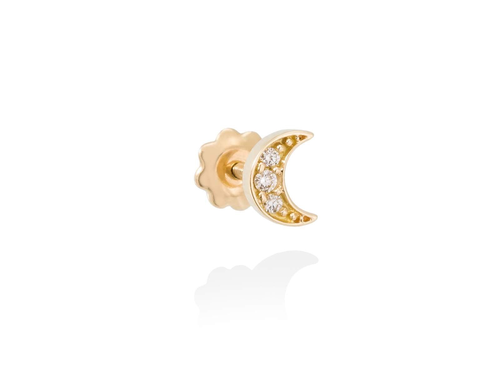 LUNA Piercing in 18Kt Gelbgold und Diamanten - MANG - LUXURY - Mang - luxury