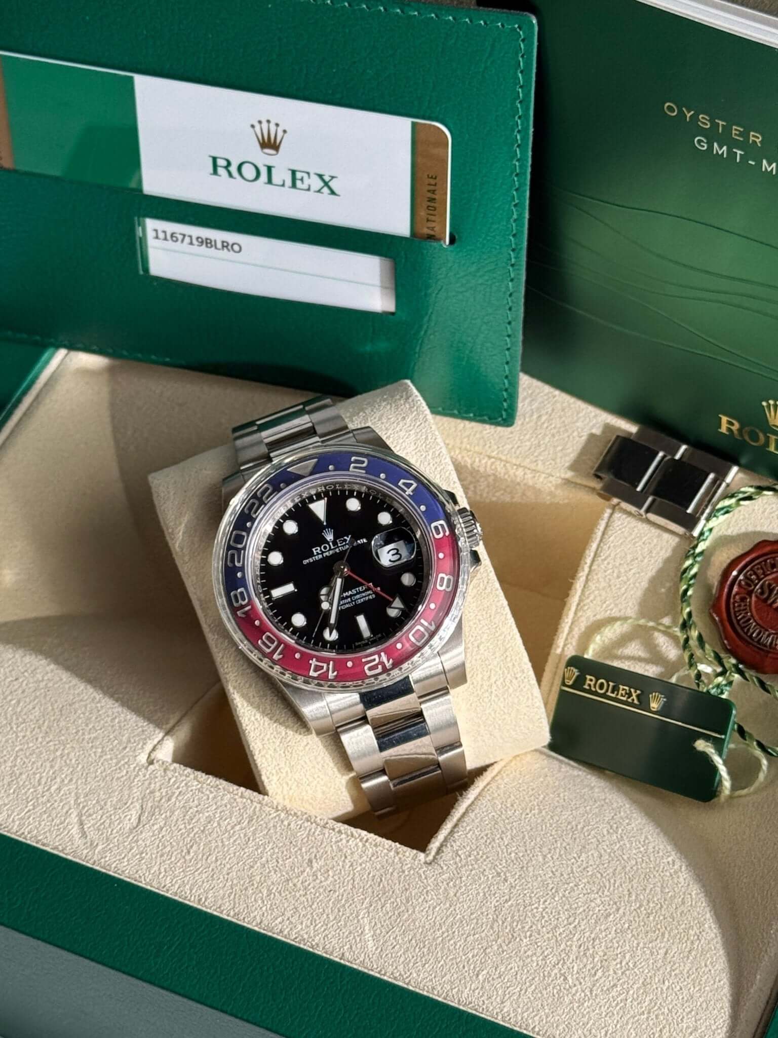 Rolex GMT - Master II Pepsi Mk1 116719BRLO Weißgold - MANG - LUXURY - Rolex